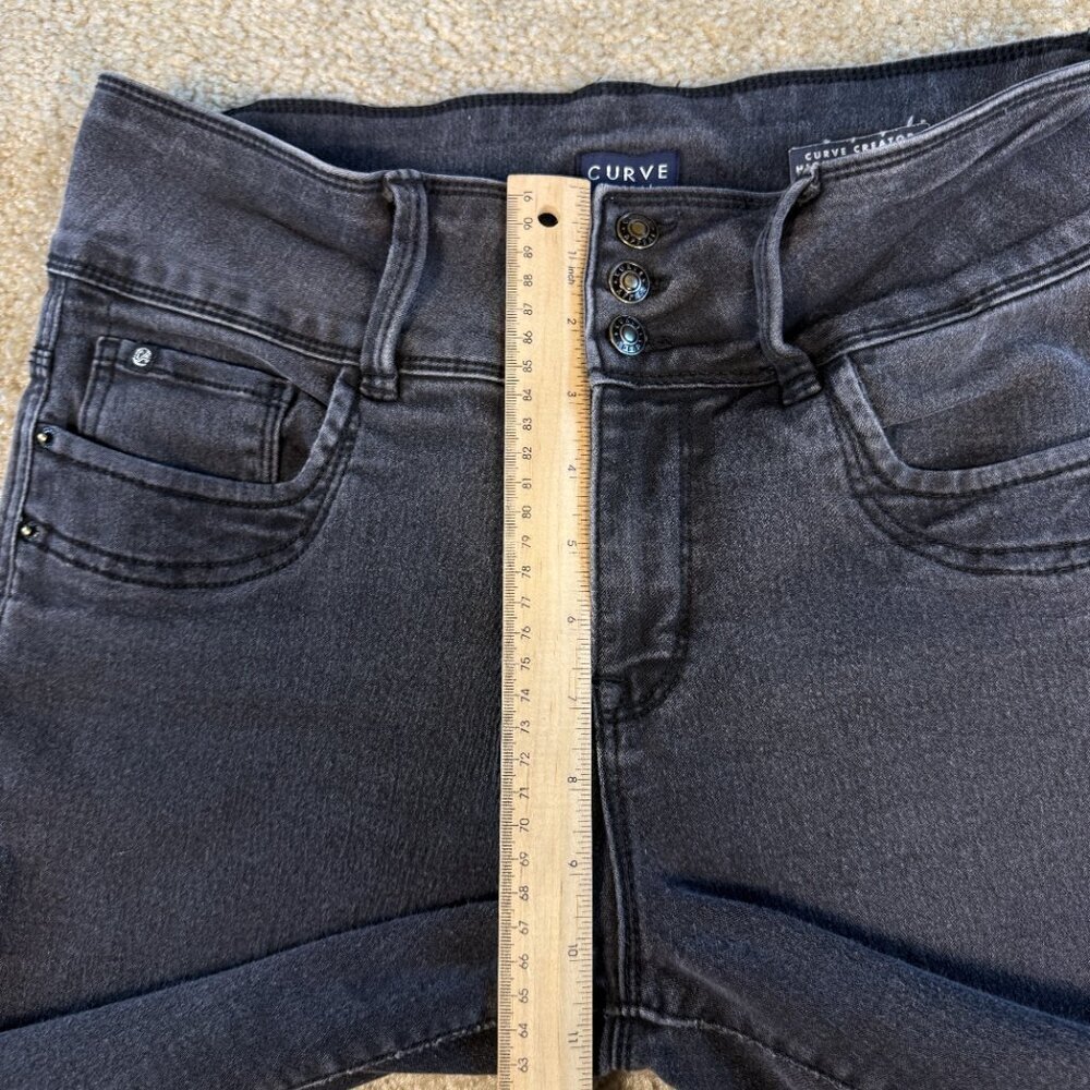 Curve Appeal Jeans Womens 8/29 Black Curve Creator High Rise Skinny Casual F398 - Picture 10 of 13